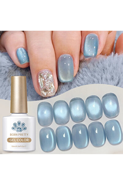 Born Pretty Shine Blue Cat Eye Kedi Gözü Kalıcı Oje 10 ml MY246
