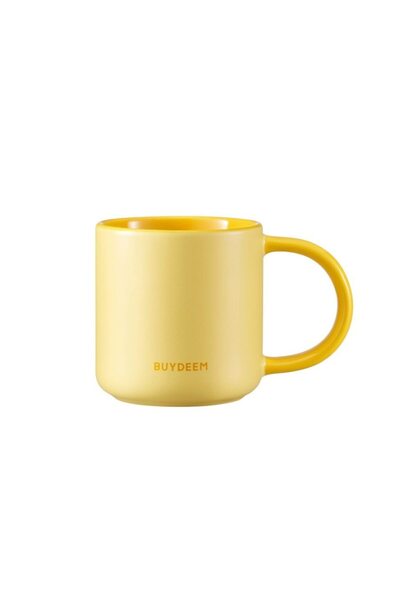 BUYDEEM Cană ceramică 300 ml, model CD1018, culoare Galben Pal