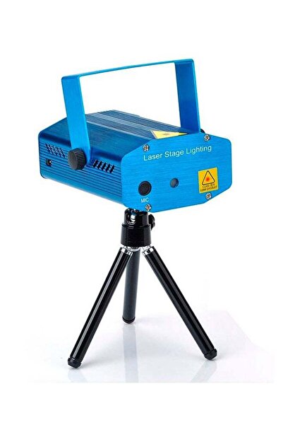 The comprehensive house LED Laser Projector with Three-Section Tripod - Blue