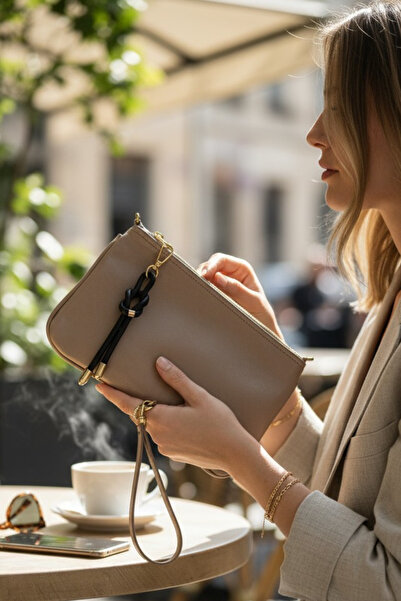 Trend aksesuar Leather Metal Detailed Keychain and Bag Charm