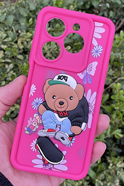 CEPSTOK Infinix Hot 40 / Hot 40 Pro Case Anti-Shock Silicone Cover with Teddy Bear