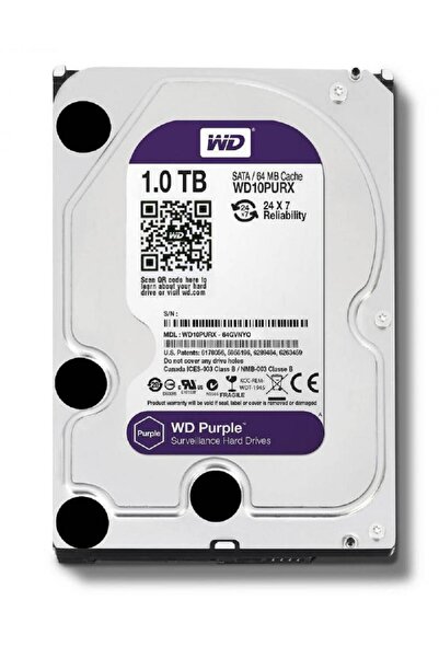 WD HDD New Purple 1TB, 64MB cache, SATA III