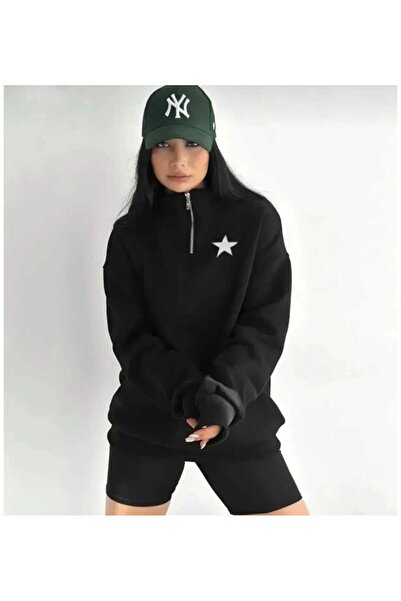 ALİ.COM SWEATSHIRT CU FĂRĂ FERMĂ CU IMPRIMARE STELE