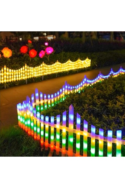 EMATTEIRO Decorative Lighted Fence 3M, LED, 8 Modes, Interconnectable, Ideal For Christmas, Multicolor