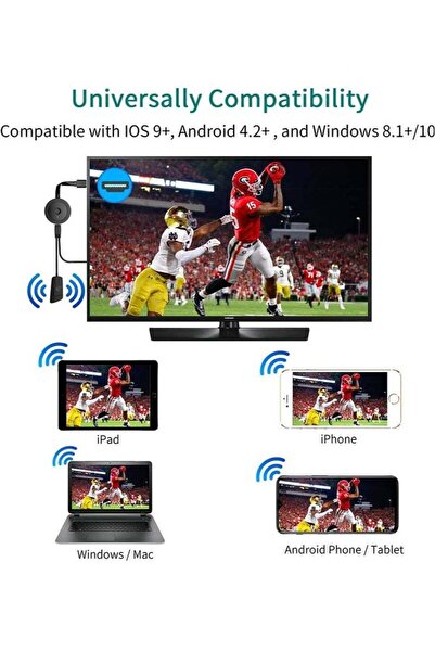 Generic 4K Wireless HDMI Display Dongle Adapter (1080P) - Miracast, AirPlay, DLNA