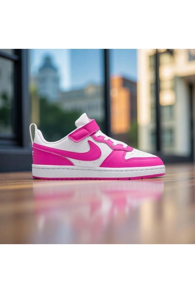Nike Court Borough Low Ps Children's Pink Sneaker Shoes (Sporti̇ks)