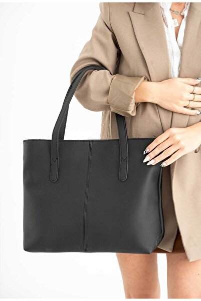 ÖZÜM TAKI Жіноча велика сумка через плече чорного кольору