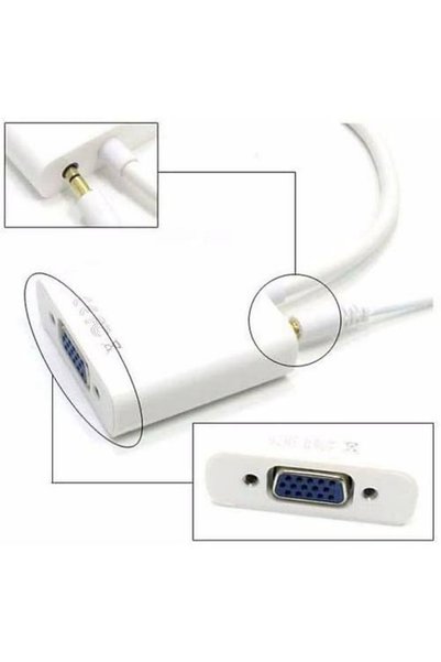 Renvox كابل محول HDMI إلى VGA مع صوت - متوافق مع الكمبيوتر والتلفزيون والعرض والشاشات