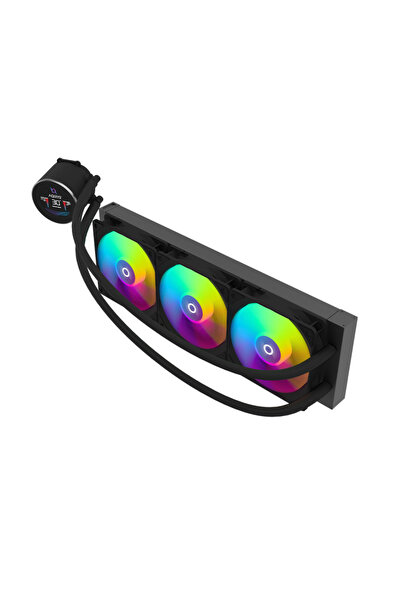 AQIRYS Cooler procesor Hydra 360 AiO ARGB, Compatibil Intel/AMD, afisaj LCD, negru