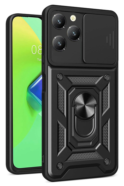 NewFace حافظة LVSQVR لهاتف Infinix Hot 40 Pro مصنوعة من السيليكون مع حلقة عدس...