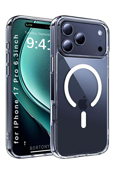 TheMohrim جراب بورتوني المغناطيسي الشفاف لهاتف آيفون 17 برو (ماجسيف) - 6.3 بوصة