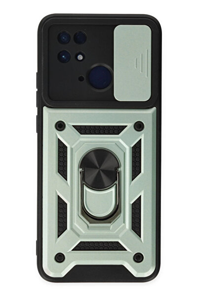 NewFace Lvsqvr Xiaomi Redmi 10C Case Pars Silicone with Lens Ring (220531) - Green