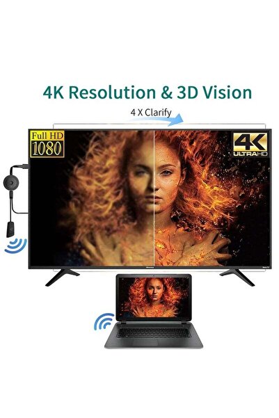 Generic محول عرض HDMI لاسلكي بدقة 4K (1080 بكسل) - Miracast وAirPlay وDLNA