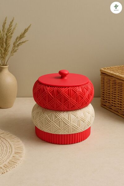 MelisArt3D Dünyası Dekoratif Kapaklı Takı Toka Kutusu & Çok Amaçlı Kutu