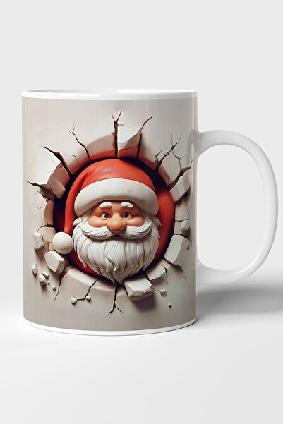 GRN TASARIM New Year's Themed Santa Claus Funny Printed Mug Cup