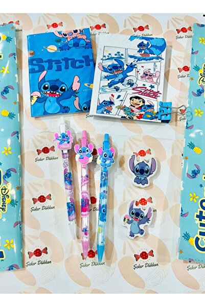 ÖZ KIRTASİYE Stitch Temalı Kırtasiye Seti (2defter+3uçlukalem+2silgi)