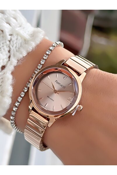 Ferrucci ÇELİK KORDON KADIN KOL SAATİ 3 ATM SU GEÇİRMEZ 2 YIL GARANTİLİ+BİLEKLİK HEDİYELİ
