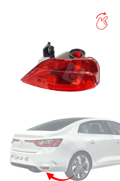 MEFAUTO Renault Megane 4 - Iv Compatible Right Rear Fog Light (Reflector)