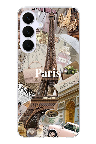 TechTree حافظة سيليكون متوافقة مع هاتف سامسونج جالاكسي S25 FE من باريس كولاج ...