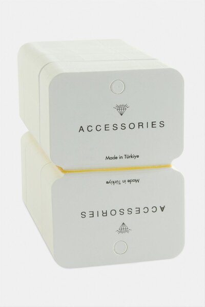 ZERO LAND بطاقة قلادة مربعة YZLAL (234300) 200 قطعة - أبيض