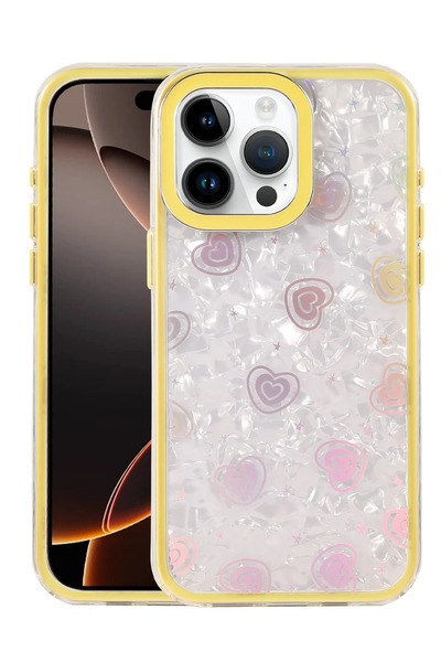 NewFace غطاء LVSQVR لهاتف آيفون 16 برو بنمط لومي (225419) - أصفر