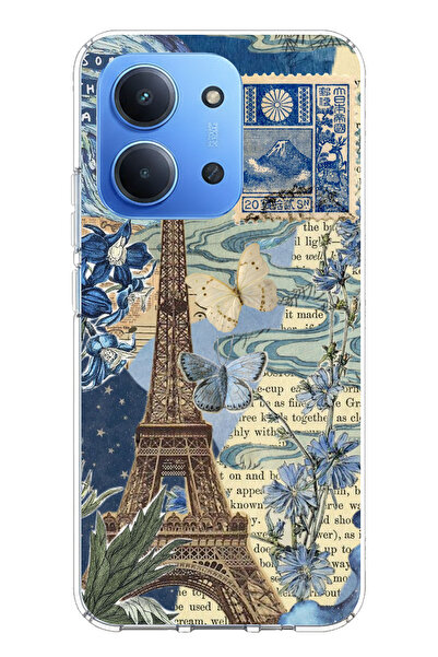 TechTree حافظة سيليكون متوافقة مع هاتف Redmi 15C باريس وبرج ايفل مطبوع