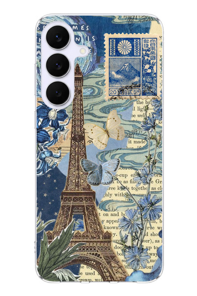 TechTree حافظة سيليكون متوافقة مع هاتف سامسونج جالاكسي S25 FE باريس وبرج ايفل...