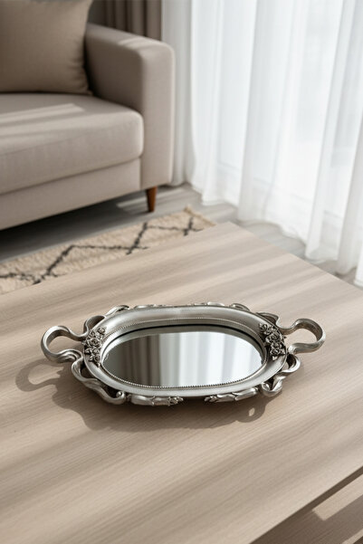 Hanlar Home Stylish Carved Gift Mirrored Classic Presentation Tray