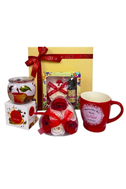 velve Pachet Pure Love pentru cea mai buna nasa,cana personalizata,lumanare,t...