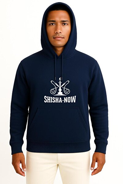 Bahriyeli Collection Hooded Shisha Now Nargile Chest Design Unisex Sweatshirt