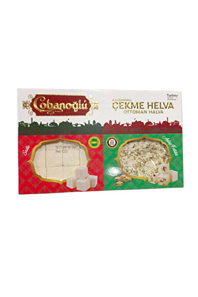 KMS HOME Çobanoğlu Kastamonu Stretch Halva with Pistachios and Plain 200 g