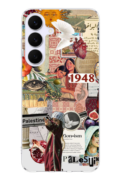 TechTree حافظة سيليكون مطبوع متوافقة مع هاتف سامسونج جالاكسي S25 FE بتصميم كو...