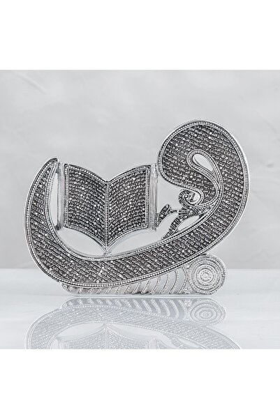 Hanlar Home Yasin Vav Kitabe - Silver Color - Size: 29 X 23 Cm. Bıbloyc626