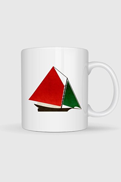 Bahriyeli Collection Gaza Flotilla Raid Ship to Gaza Designed Mug Cup