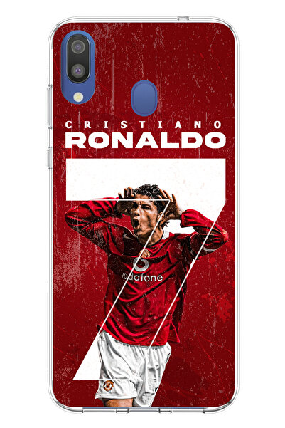 TechTree حافظة سيليكون متوافقة مع هاتف سامسونج جالاكسي M20 بتصميم رونالدو مطبوع