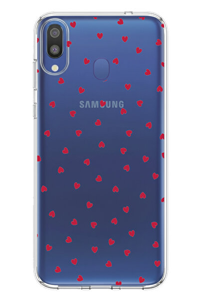 TechTree حافظة سيليكون مطبوع متوافقة مع هاتف سامسونج جالاكسي M20 بتصميم قلوب ...