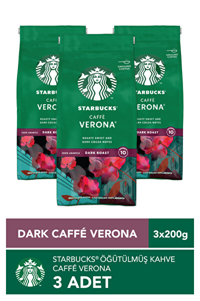 starbucks coffee 3 Adet Caffe Verona Öğütülmüş Kahve 3x200g