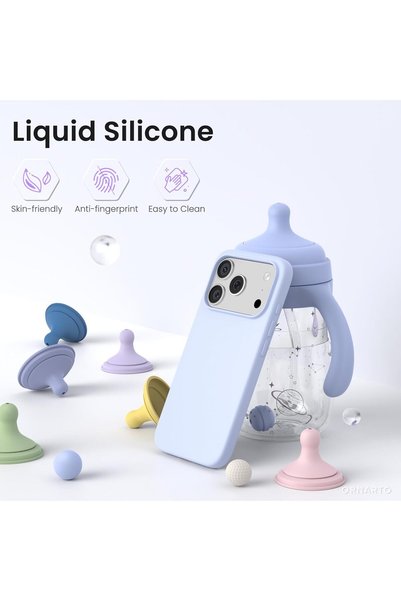 USIDE 17 Pro Case Inside Velvet Shockproof Screen and Camera Raised Lasman Cover-Baby Blue