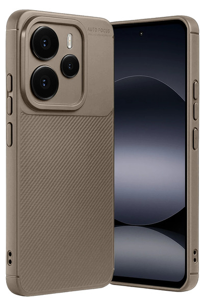 NewFace Lvsqvr Xiaomi Note 14 5g Auto Focus Carbon Cover (230356) - Brown