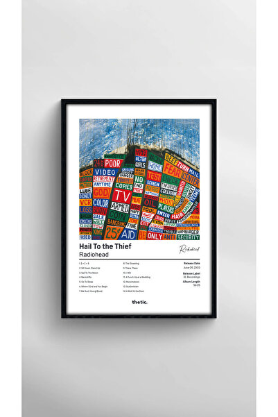 Thetic Radiohead - Hail to the Thief Albüm Koleksiyonu PREMIUM Spotify Poster!