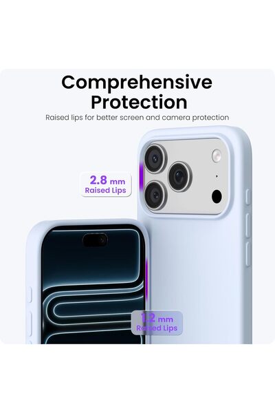 USIDE 17 Pro Case Inside Velvet Shockproof Screen and Camera Raised Lasman Cover-Baby Blue