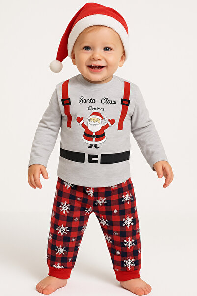 Digielektro 3-Piece New Year Baby Set (Bodysuit, Pants, Hat) – Snowflake Pattern, Cotton Fabric