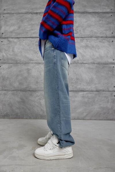 NOMARC Лациверт GST BAGGY KALIP TAŞLAMALI JEAN