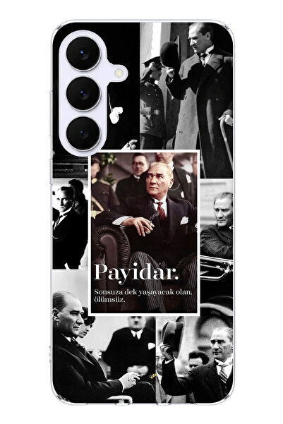 TechTree حافظة سيليكون متوافقة مع هاتف سامسونج جالاكسي S25 FE من أتاتورك بايديدار مطبوع