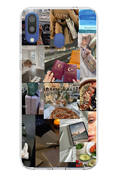 TechTree حافظة سيليكون مطبوع متوافقة مع هاتف سامسونج جالاكسي M20 مع تصميم لوح...