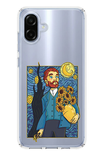 TechTree حافظة سيليكون متوافقة مع هاتف سامسونج جالاكسي A07 بتصميم صورة فان جو...