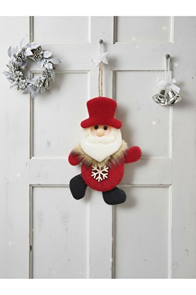 Parti Adresi Yılbaşı Ağaç Süsü Noel Baba Figürlü Asılabilir Keçe Dekoratif Sü...