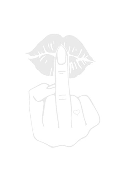 Oracal Sticker auto moto decorativ, tuning, rezistent la apa si UV, Sarut deget mijlociu, 20cm, alb