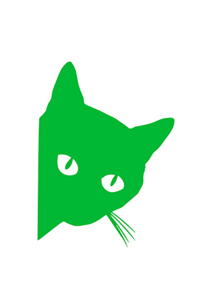 Oracal 651 Πράσινο αυτοκόλλητο διακοσμητικό για αυτοκίνητο με γάτα 18cm X 14 cm