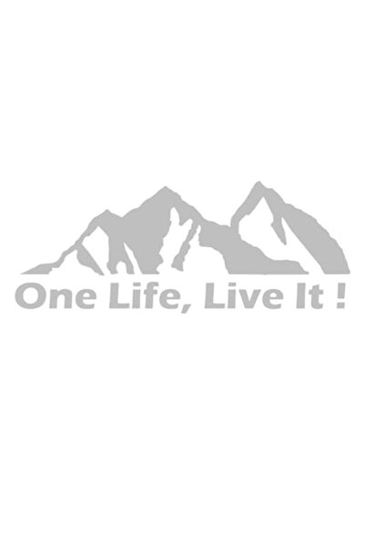 Oracal Sticker auto moto decorativ, tuning, rezistent la apa si UV, One life, live it, 20cm, gri